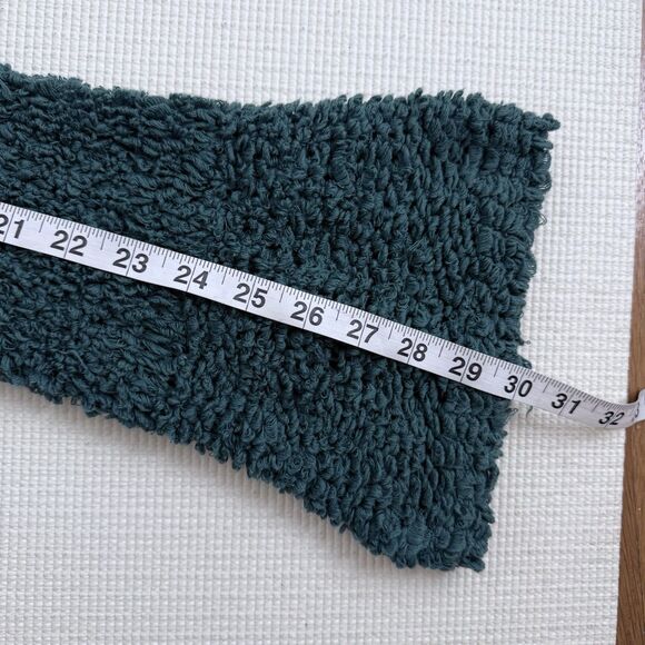 Free People Dune Bell Sleeved Green Oversized Cropped Knit V Neck Sweater S - Picture 11 of 15